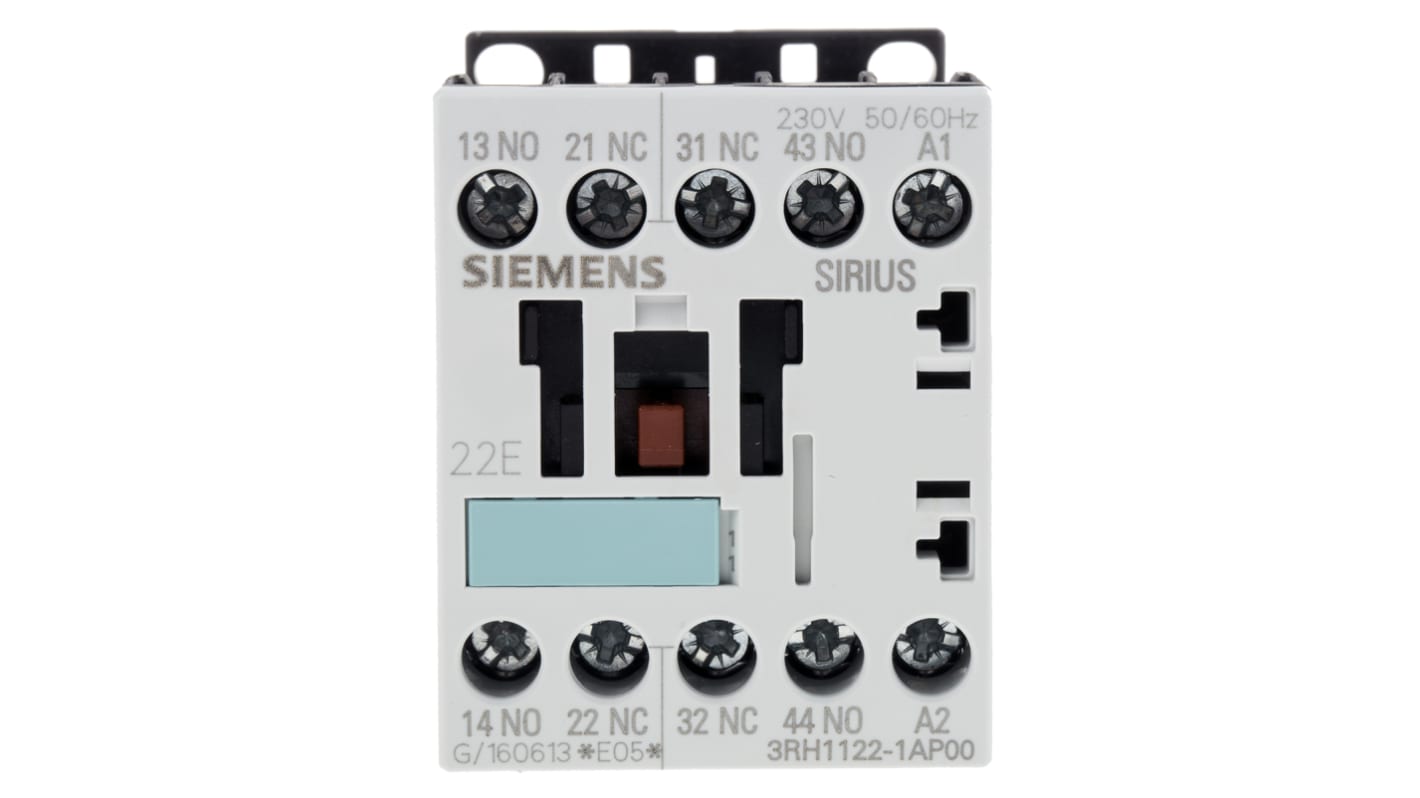 Siemens 4 Pole Contactor, 10 A, 230 V ac Coil, SIRIUS Classic, 2NO/2NC