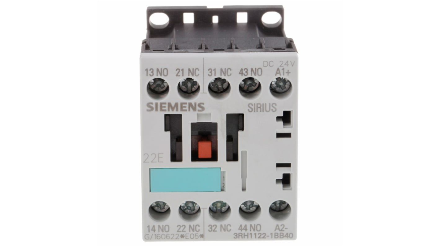 Siemens 3RH1 Contactor Relay 2NO/2NC, 10 A Contact Rating, SIRIUS Classic