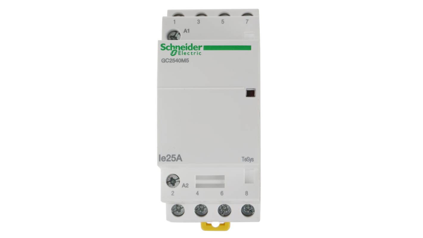 Contattore Schneider Electric, serie GC25, 4 poli, 4NO, 25 A, bobina 230 V ca