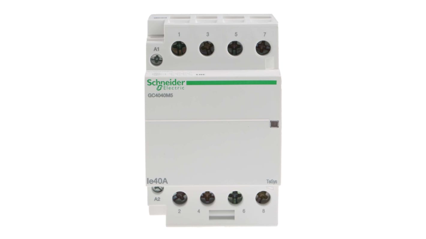 Schneider Electric TeSys GC GC40 Contactor, 230 V ac Coil, 4-Pole, 40 A, 4NO, 415 V ac