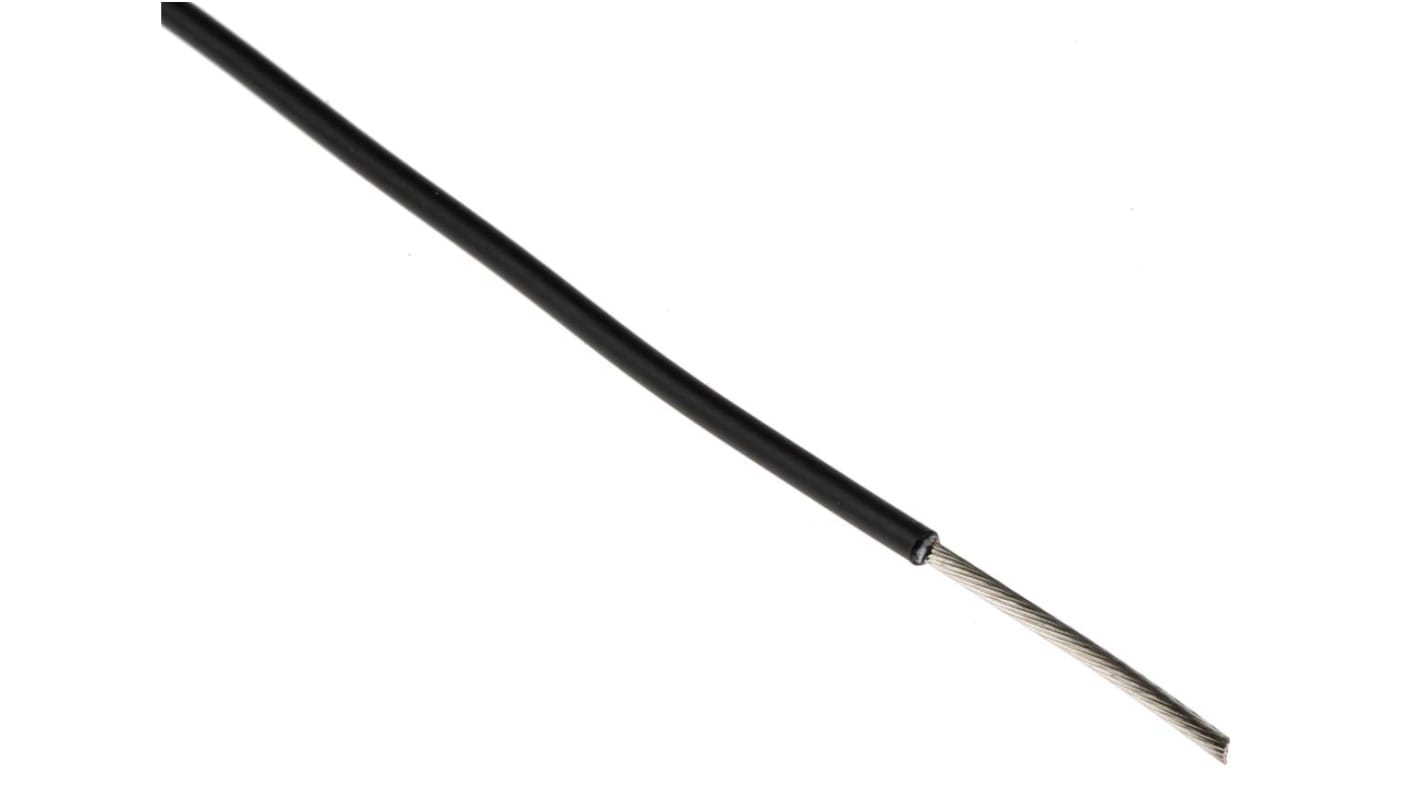 TE Connectivity Black 0.5 mm² Harsh Environment Wire, 0.18 mm, 100m, Polymer Insulation, 100G0111-0.50-0