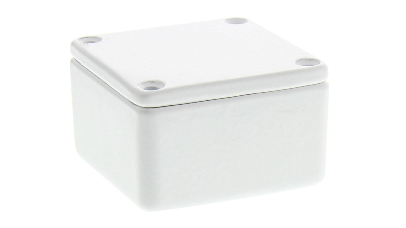 Contenitore CAMDENBOSS in Alluminio pressofuso 50 x 50 x 31mm, col. Bianco, IP54, schermato
