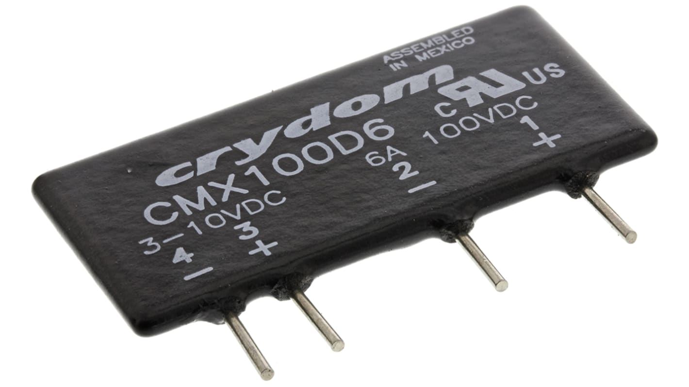Sensata Crydom 固态继电器, 直流型开关, 最大负载6 A rms, 100 V, 最大控制10 V 直流, PCB安装