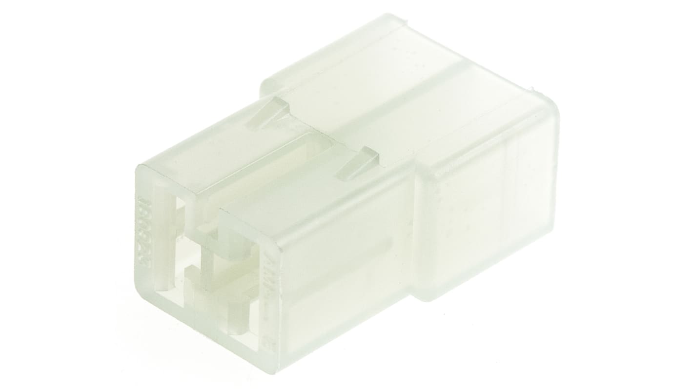 TE Connectivity AMP FASTIN-FASTON Crimpkontaktgehäuse, Buchse, Nylon 6.6, B 6.35mm, Natur, 1-polig