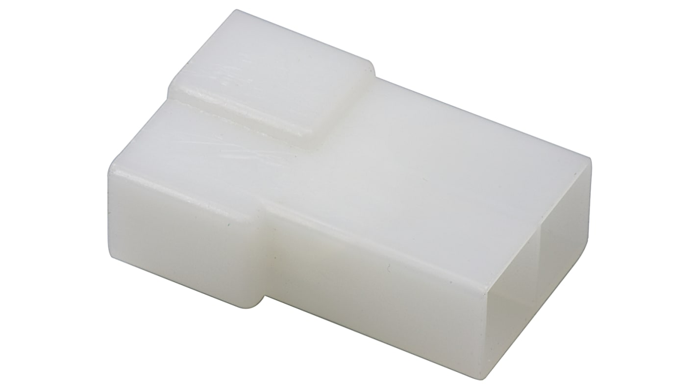 TE Connectivity, AMP FASTIN-FASTON 2 Way Nylon 66 Crimp Terminal Housing, 6.35mm Tab Size, Natural