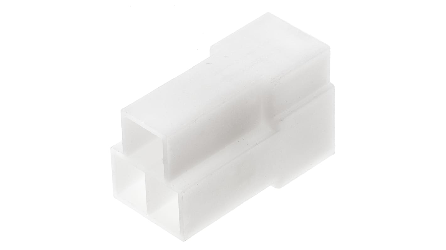 TE Connectivity AMP FASTIN-FASTON Crimpkontaktgehäuse, Stecker, Nylon 6.6, B 6.35mm, Natur, 3-polig