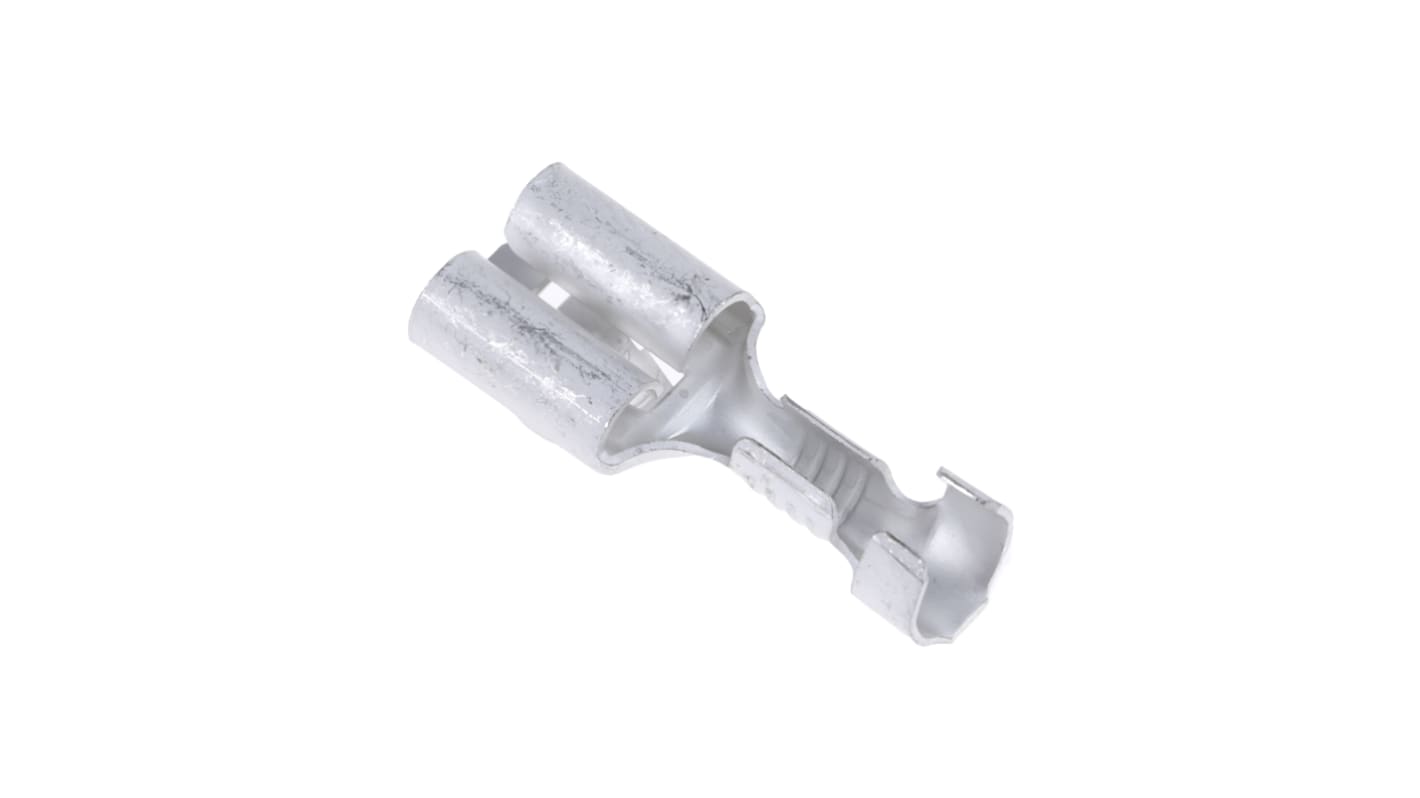 TE Connectivity 裸插簧端子母座, 6.35 x 0.81mm接片, 线规0.8mm²至2mm², 镀锡黄铜触点, FASTIN-FASTON .250系列
