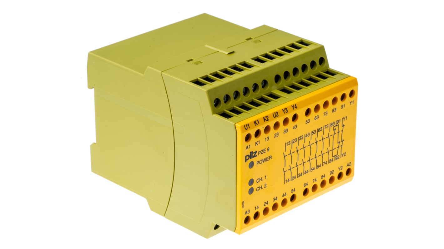 Pilz PZE 9 Expansion Module Safety Relay, 24V dc, Dual-Channel, 8 Safety Contacts