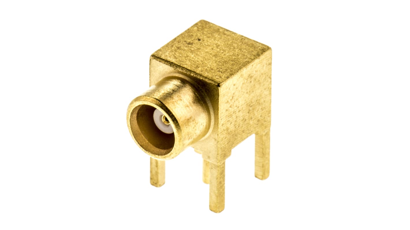 Radiall, Jack Through Hole MCX Connector, 50Ω, Solder Termination, Right Angle Body