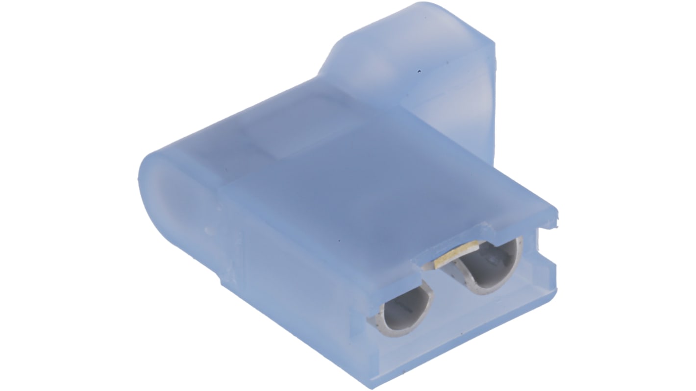 TE Connectivity Ultra-Fast .250 Blue Insulated Female Spade Connector, Flag Terminal, 6.35 x 0.81mm Tab Size, 1.3mm² to