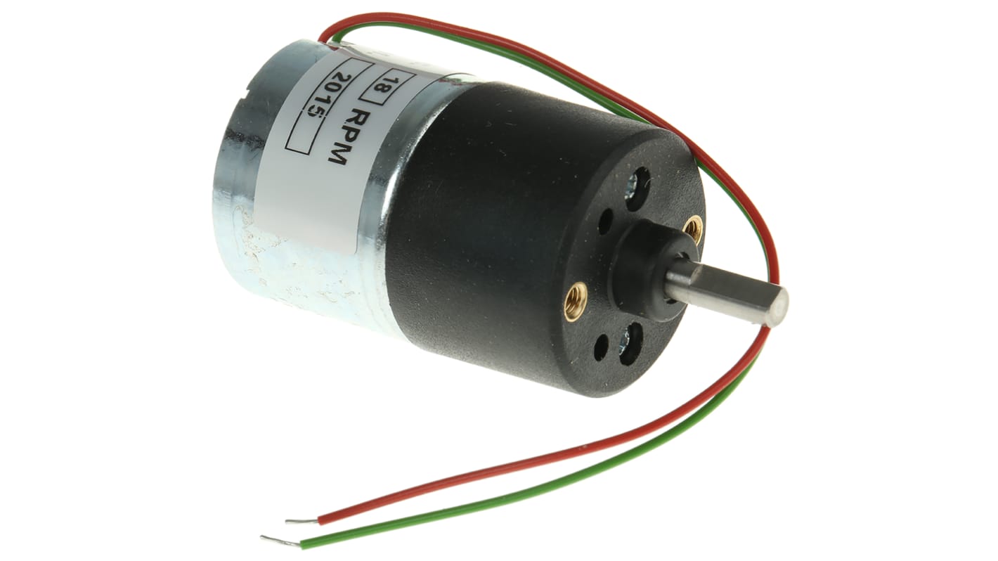 McLennan Servo Supplies Geared DC Geared Motor, 12 V, 8 Ncm, 18 rpm, 4mm Shaft Diameter