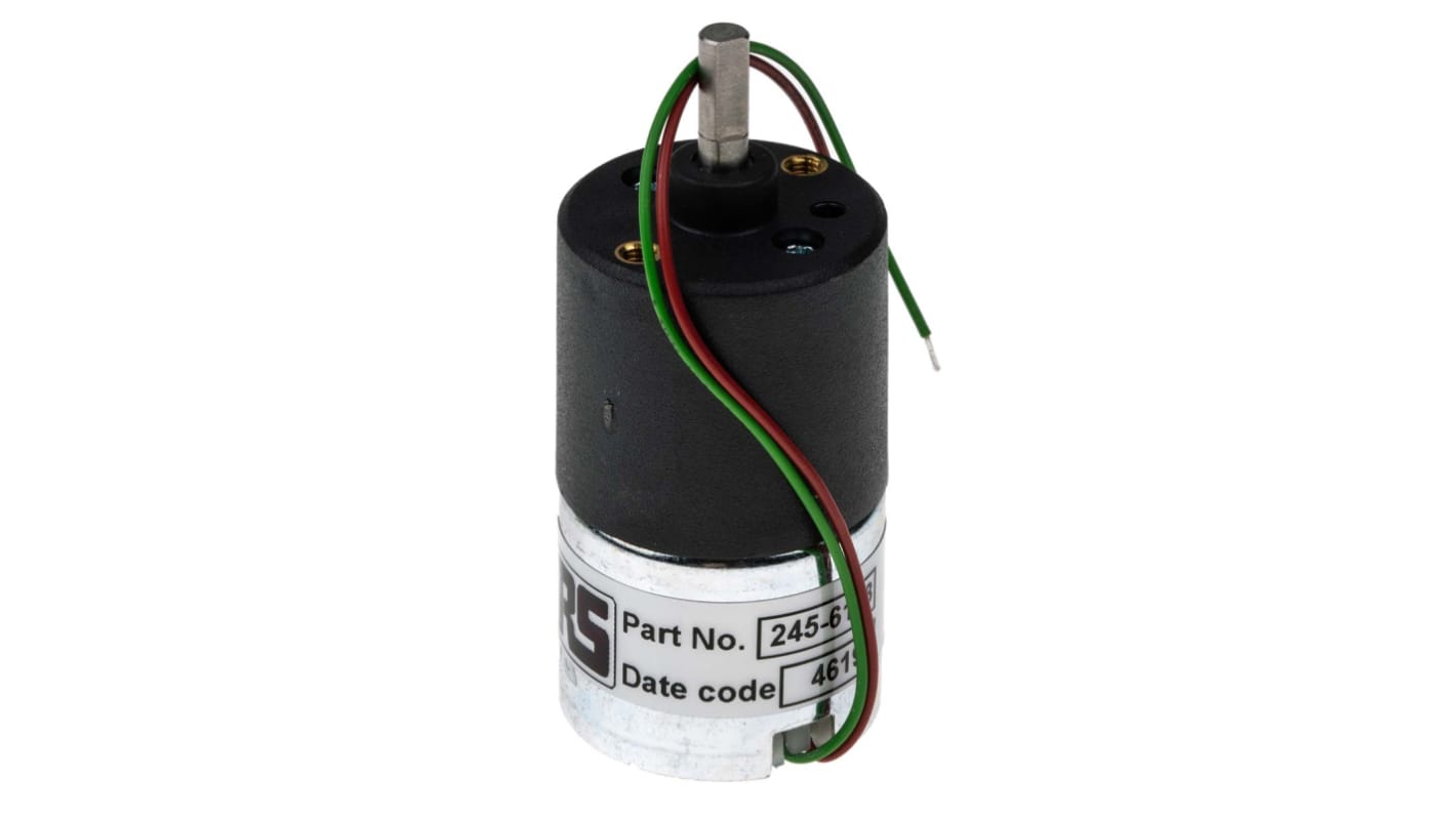 McLennan Servo Supplies Geared DC Geared Motor, 12 V dc, 14 Ncm, 9 rpm, 4mm Shaft Diameter