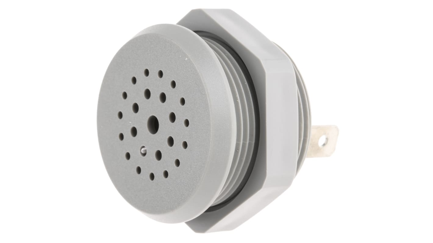 Sonitron 87dB Panel Mount Continuous Internal Piezo Buzzer, 36.5 x 26mm, 2V dc Min, 35V dc Max