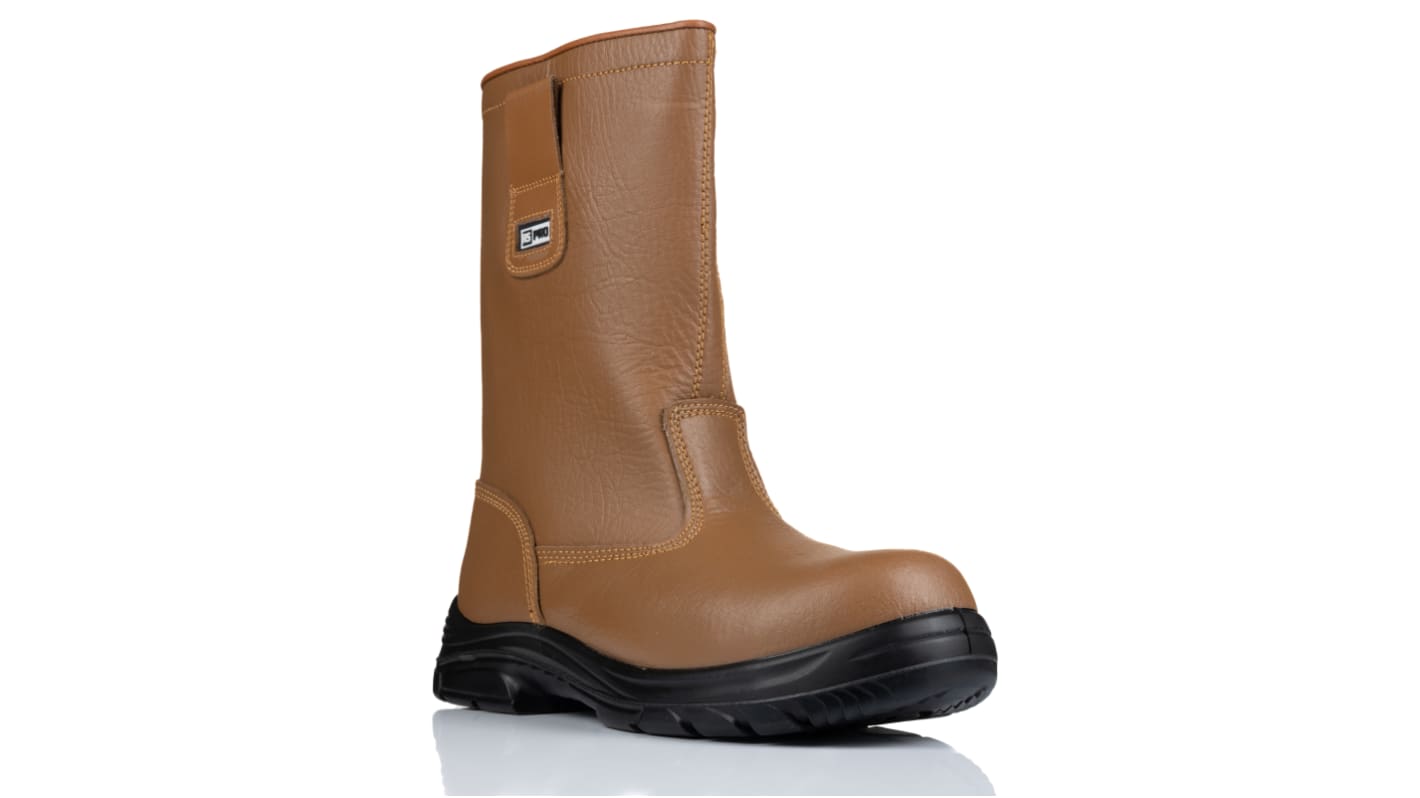 RS PRO, Unisex, Sicherheitsstiefel Braun mit Stahl-Schutzkappe, Größe 38 / UK 5