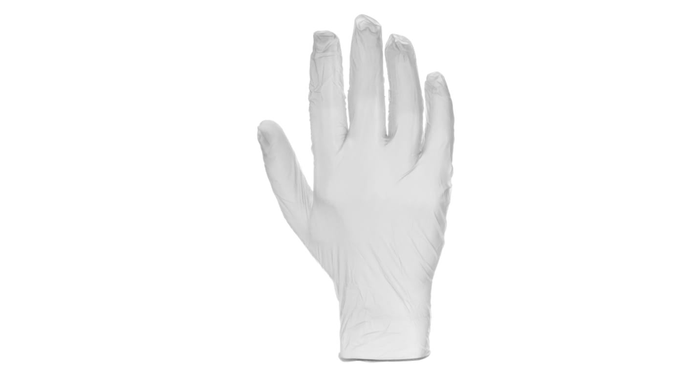 RS PRO Clear Powder-Free Vinyl Disposable Gloves, Size L, 100 per Pack