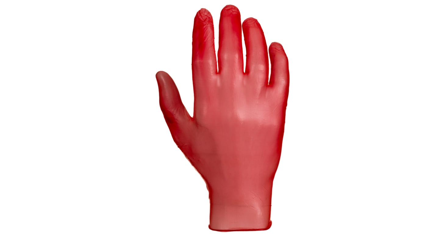 RS PRO Red Powdered Vinyl Disposable Gloves, Size M, 200 per Pack