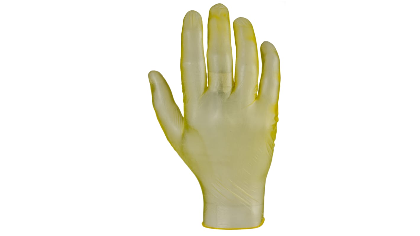 RS PRO Yellow Powder-Free Nitrile Disposable Gloves, Size M, 100 per Pack