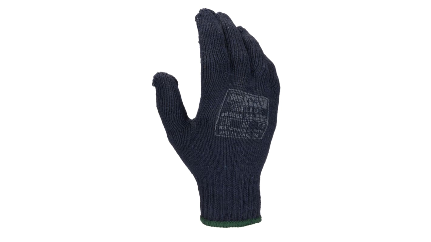 RS PRO Arbeitshandschuhe, Größe 9, L, Allgemeine Anwendungen, 45 % Baumwolle, 55 % Polyester Blau 12Paare
