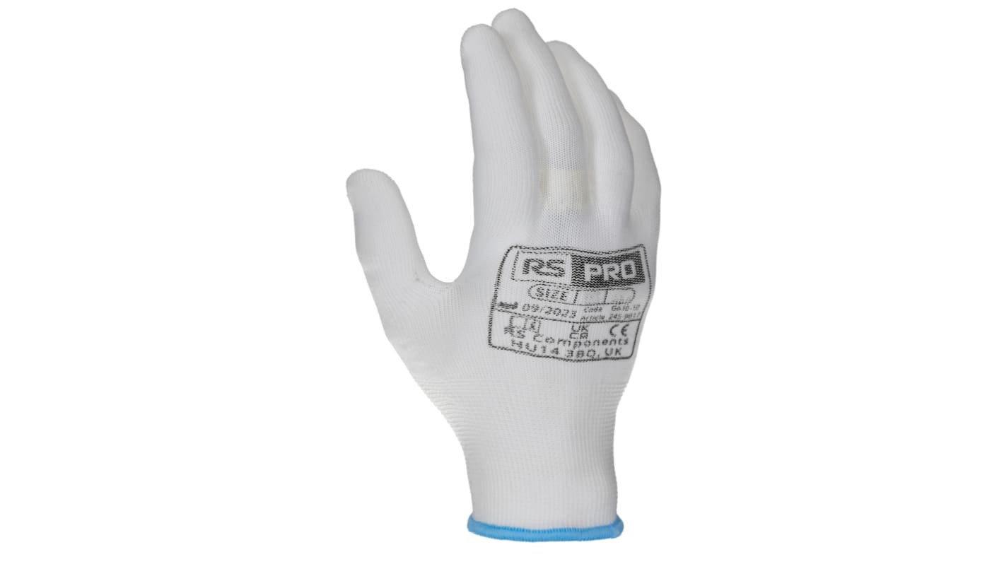 RS PRO Handschuheinlage, Größe 11, XXL, Allgemeine Anwendungen, Polyester Weiß 12Paare