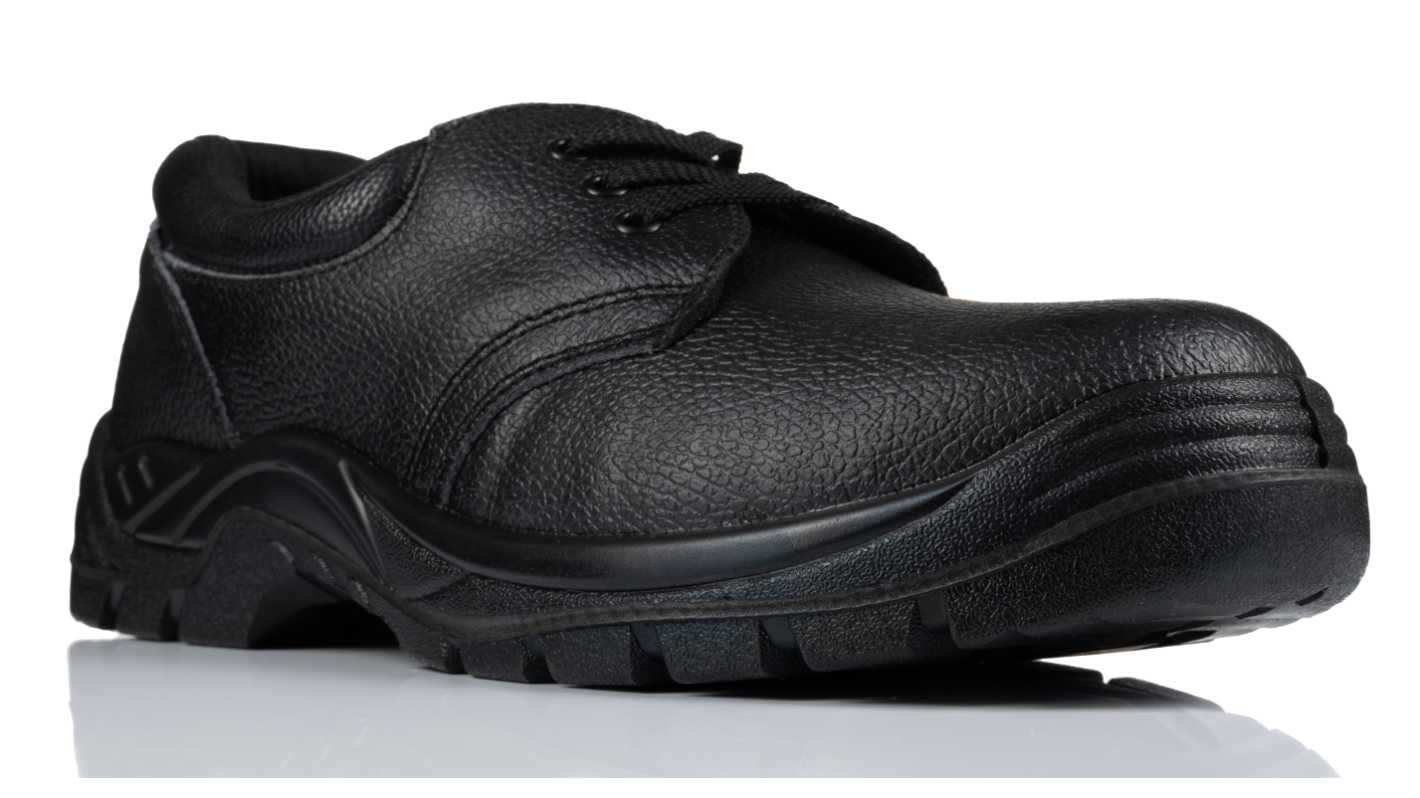 RS PRO Unisex Black Steel  Toe Capped Safety Shoes, UK 11, EU 46