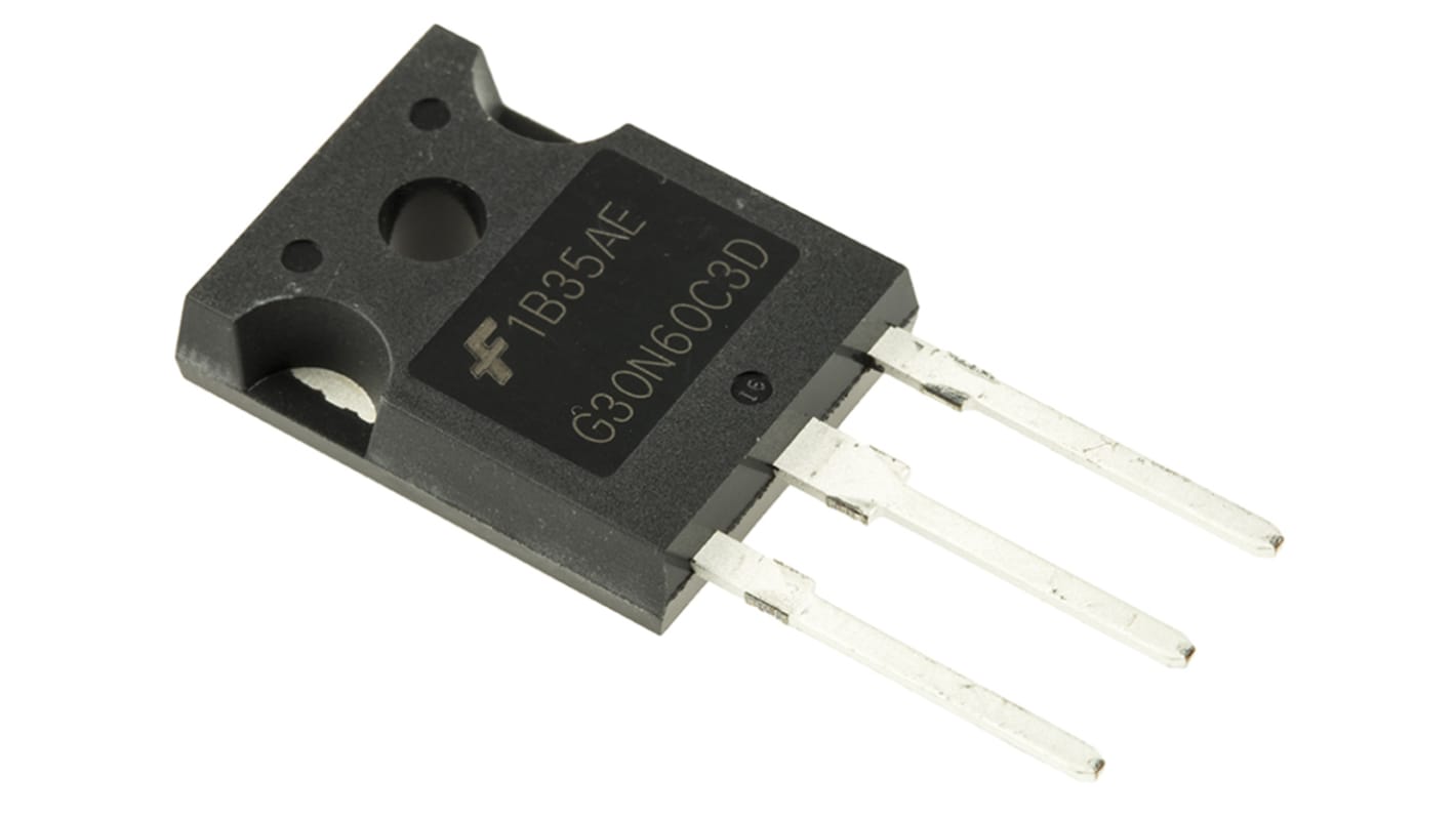 Fairchild HGTG30N60C3D IGBT, 63 A 600 V, 3-Pin TO-247, Through Hole
