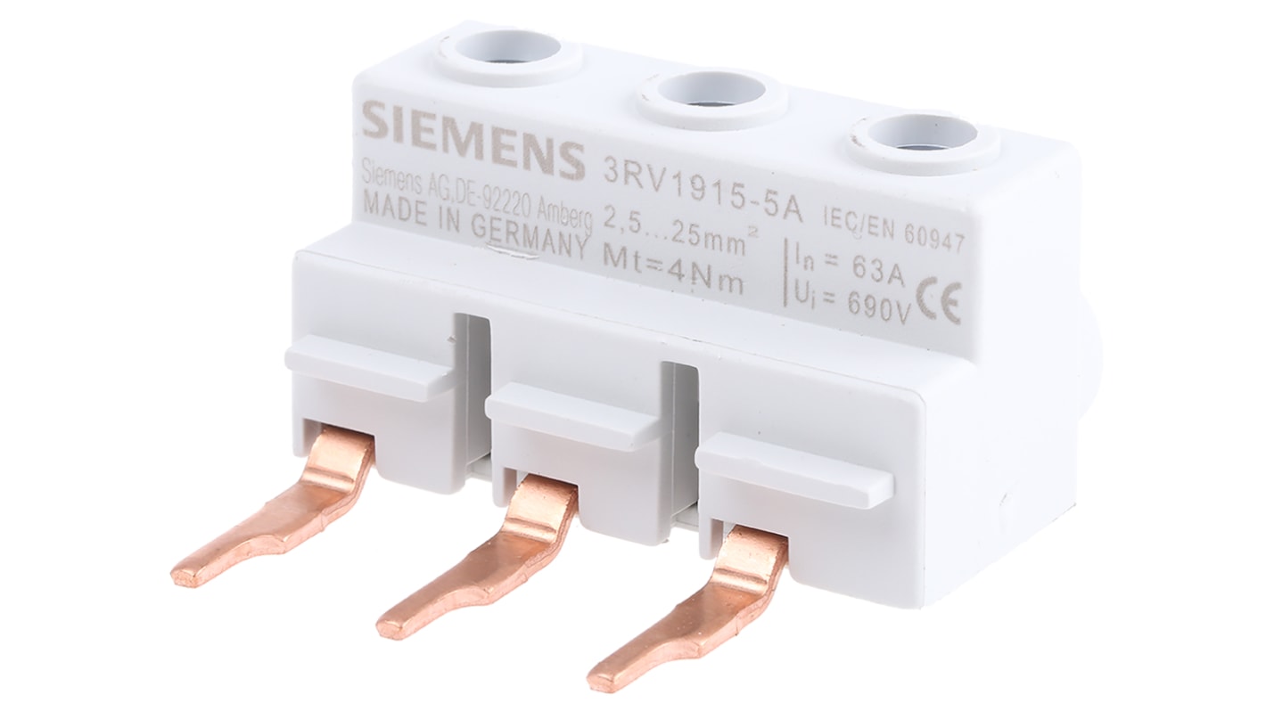 Siemens 3RV1 Series Terminator for Use with 3RV Series, 24mm Length, 3-Phase