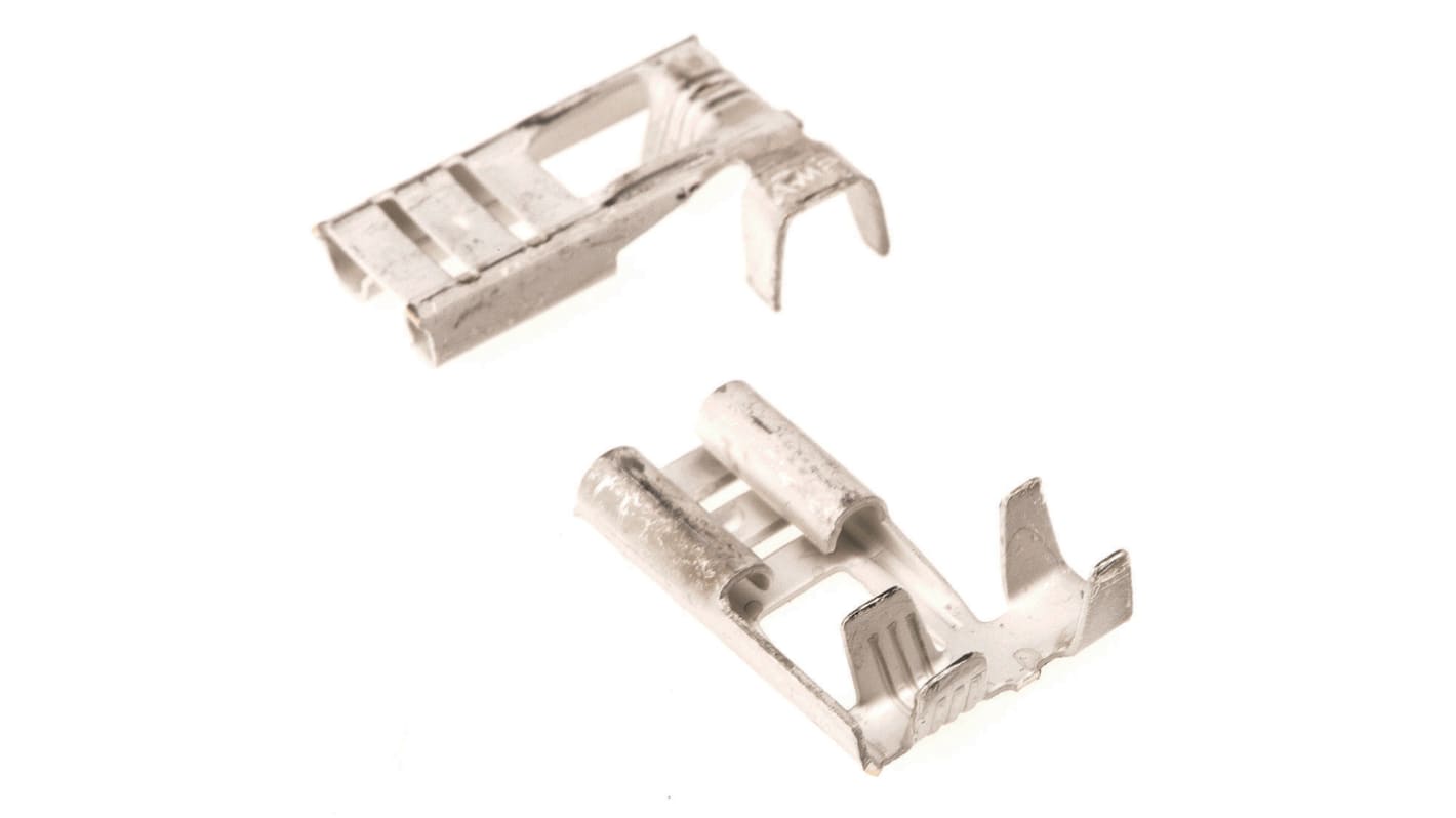 Capocorda Faston a crimpare TE Connectivity, 6.35 x 0.81mm, 1mm² - 2.5mm², placcatura Stagno Non protetto