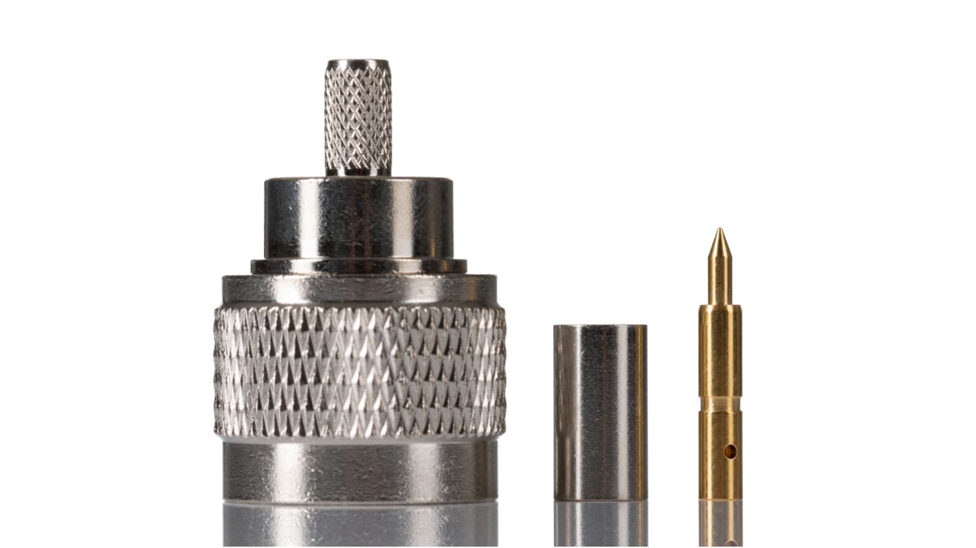 RS PRO Stecker Koaxialsteckverbinder N-Steckverbinder, Kabelmontage, Crimp, Löt, für Koaxial-Kabel, 50Ω, Gerade