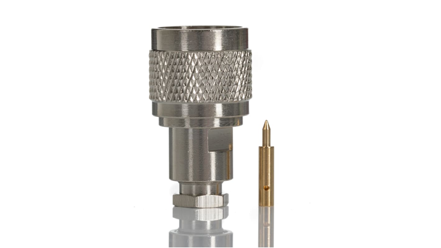 RS PRO Stecker Koaxialsteckverbinder N-Steckverbinder, Kabelmontage Klemm-Anschluss, für RG142-Kabel, 50Ω, Gerade