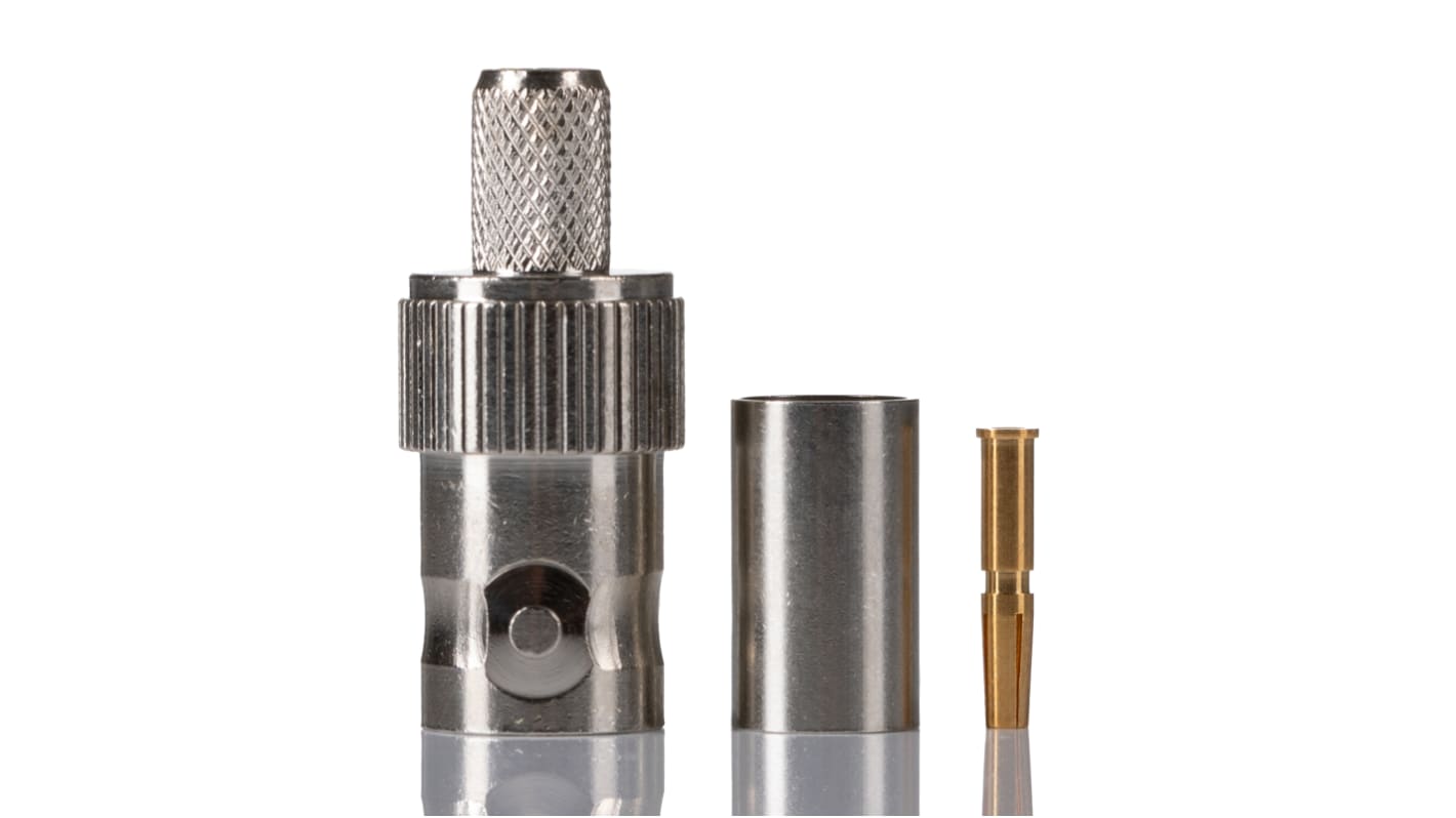 RS PRO, Jack Cable Mount BNC Connector, 75Ω, Crimp Termination, Straight Body