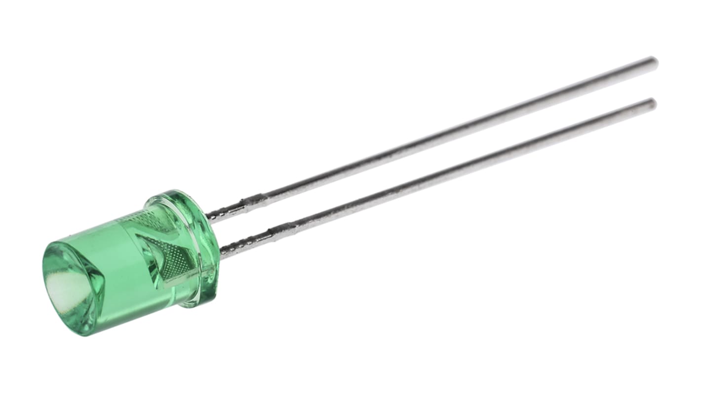 Kingbright LED, 緑, スルーホール実装, 5 mm (T-1 3/4), L Kingbright LED, 緑, スルーホール実装, 5 mm (T-1 3/4), L