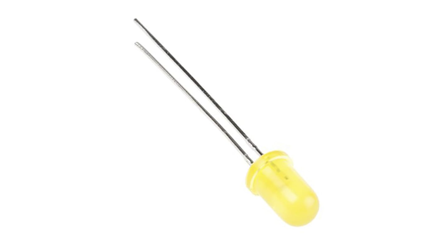 Kingbright2.5 V Yellow LED 5mm Through Hole, L-53SYD