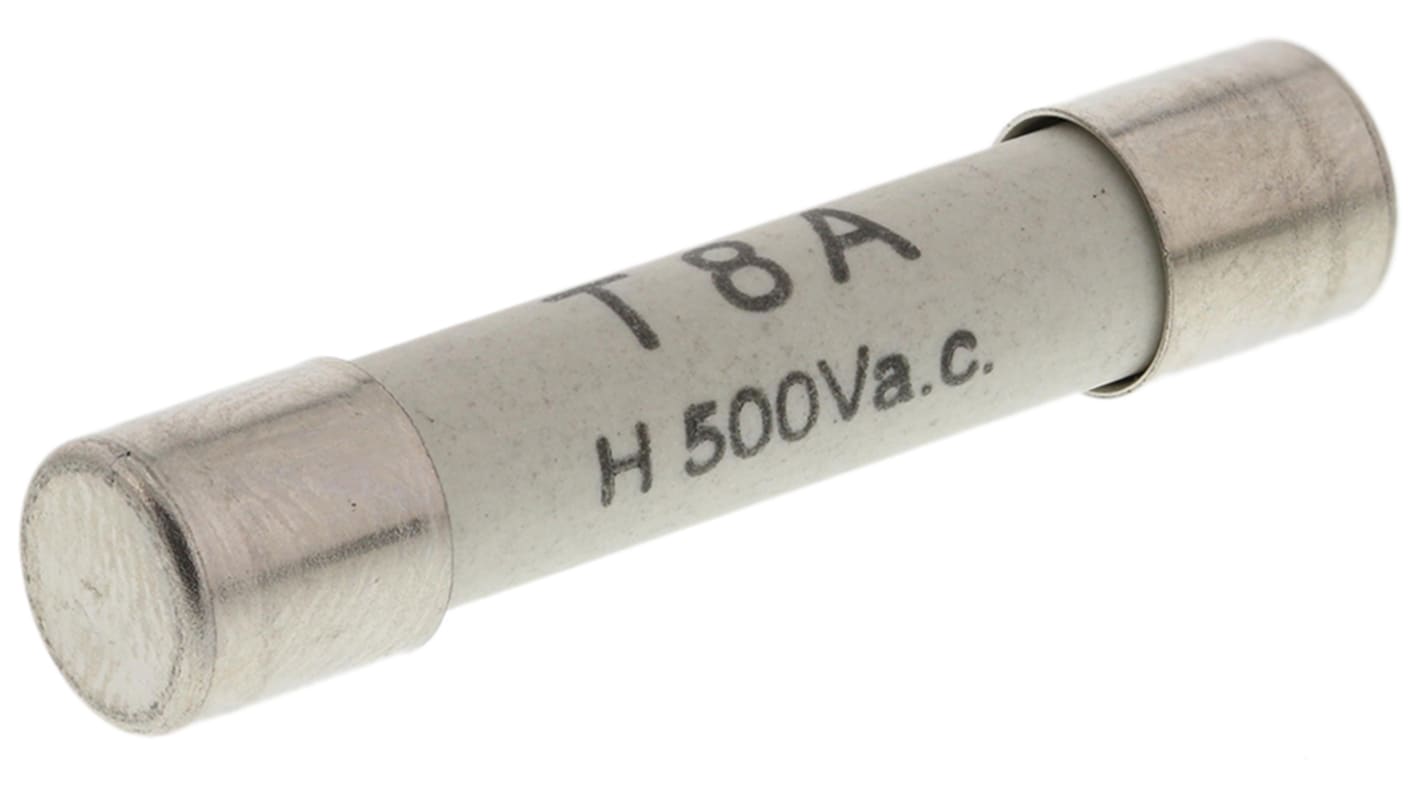 RS PRO 8A T Ceramic Cartridge Fuse, 6.3 x 32mm