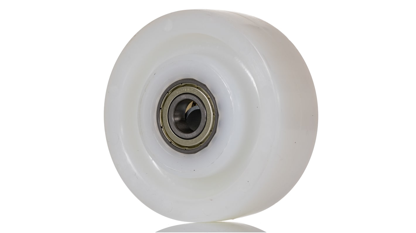 LAG White Polyamide Hygienic, Low Rolling Resistance, Non-Marking Trolley Wheel, 450kg