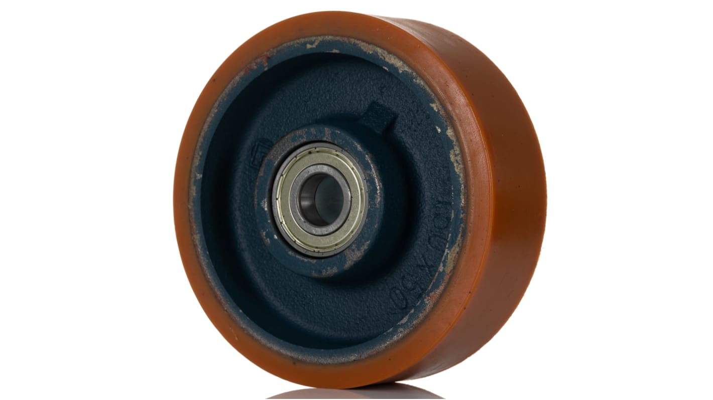 LAG Blue, Orange Polyurethane Abrasion Resistant, High Load Capacity, Laceration Resistant, Non-Marking Trolley Wheel,