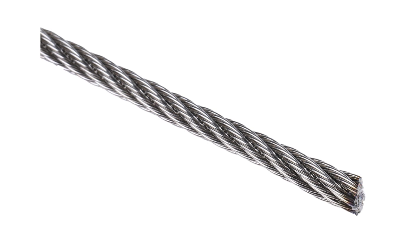 RS PRO Stainless Steel Wire Rope, 75m