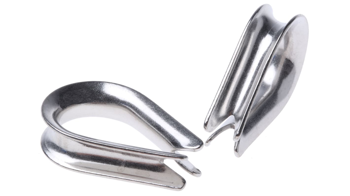 RS PRO Stainless Steel Thimble For Use With 6mm Diameter Wire Rope