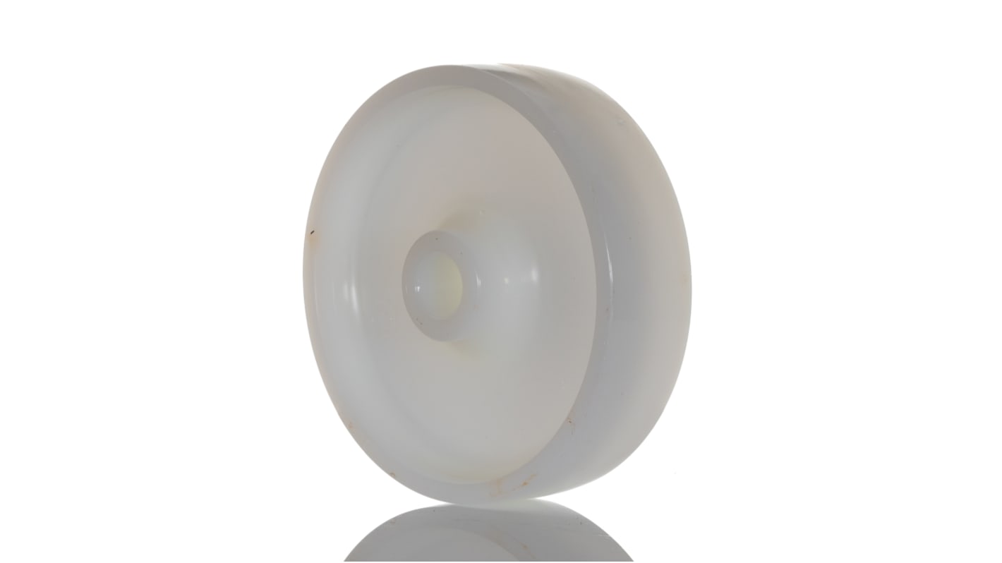 LAG White Polyamide Hygienic, Low Rolling Resistance, Non-Marking Trolley Wheel, 150kg