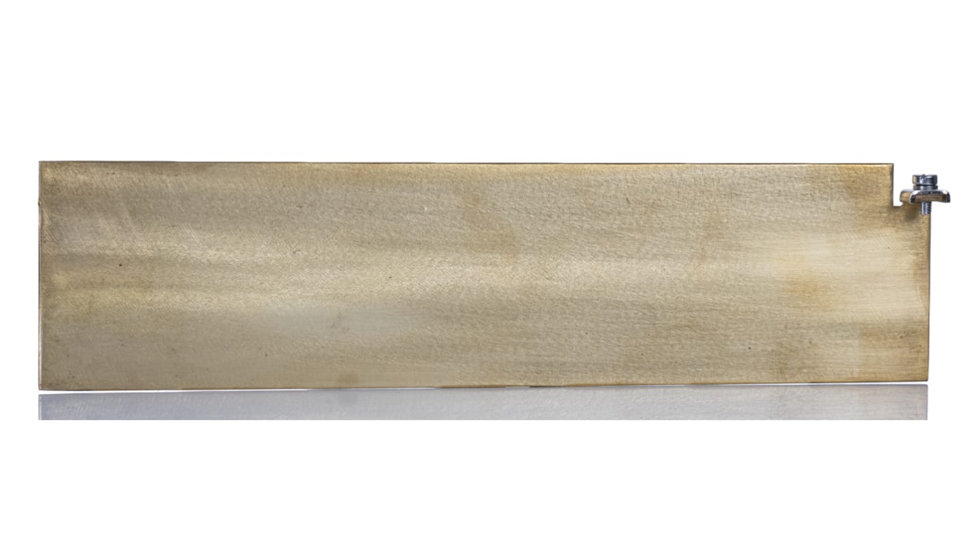 RS PRO Brass Gland Plate, 3mm H, 61.8mm W, 310mm L for Use with RS PRO GRP Enclosure