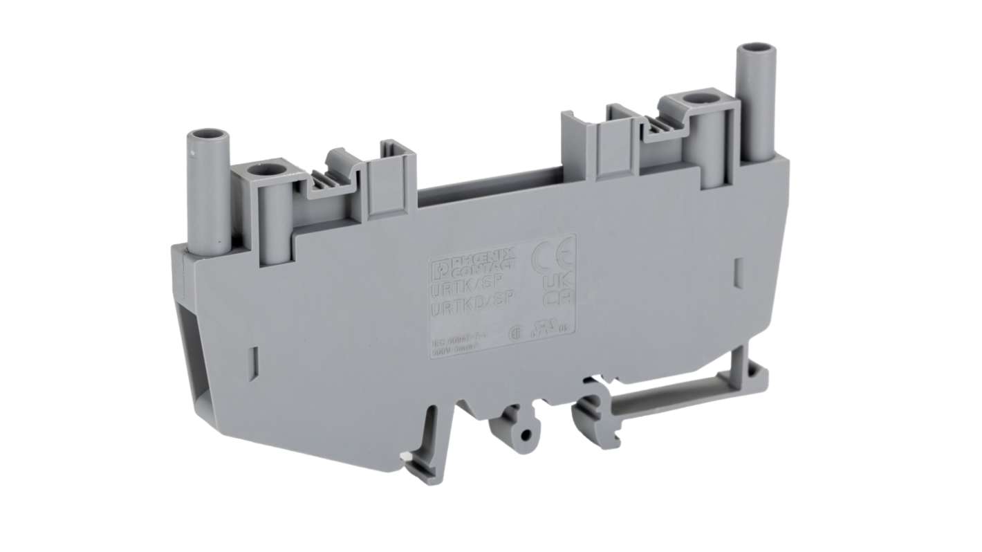 Phoenix Contact 0311126 URTK/SP Series Grey, 0.5 → 10mm², 1-Level, Screw Termination