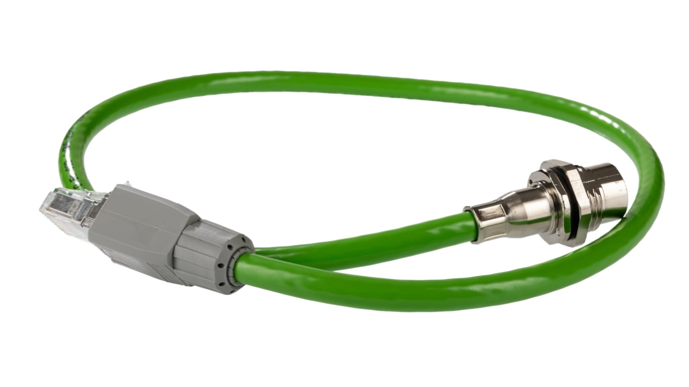 Kabel Ethernet Cat5e długość 0.5m Z zakończeniem Phoenix Contact PVC średnica 6.5mm