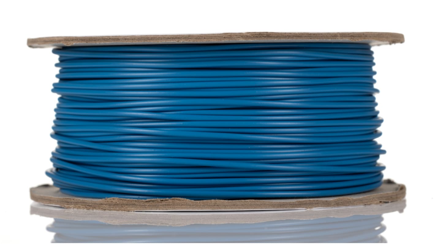 RS PRO Blue 0.5mm² Hook Up Wire, 20 AWG, 1/0.8 mm, 100m, PVC Insulation