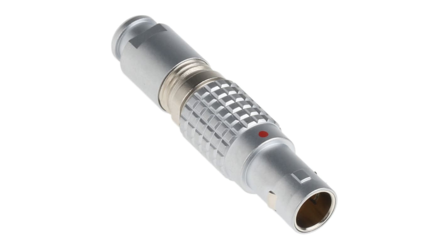 Lemo Circular Connector, 7 Contacts, Cable Mount, Plug, Male, IP50, 0B Series