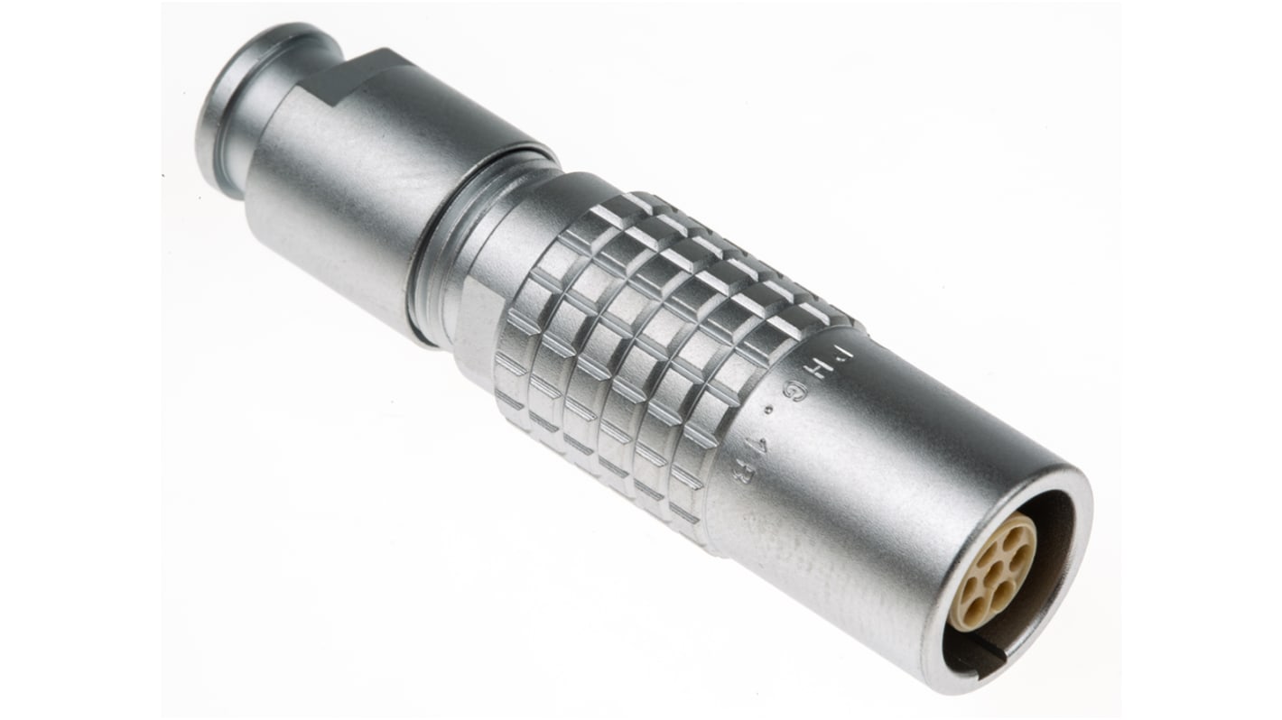 LEMO Circular Connector, 7 Contacts, Cable Mount, Socket, Female, IP50, 1B Series