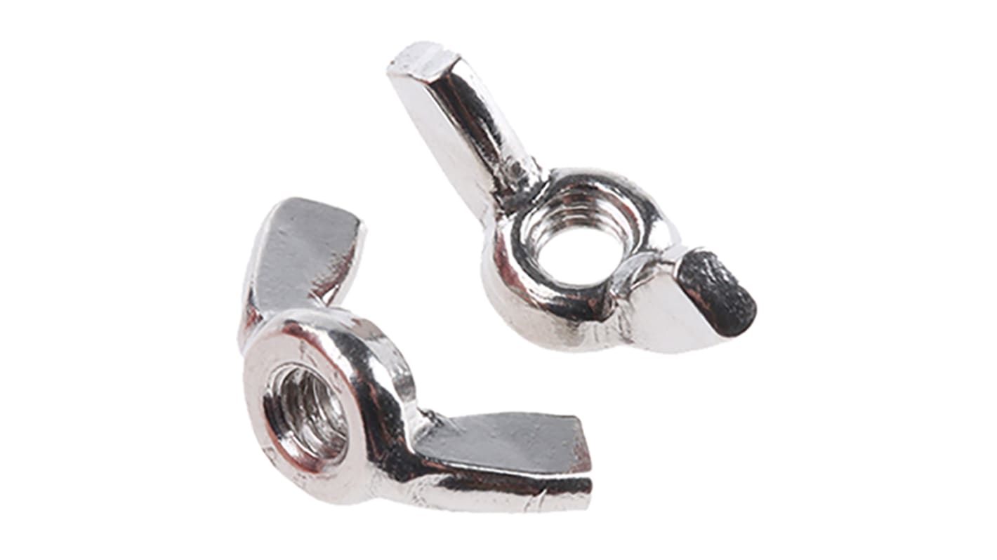 18mm Plain Stainless Steel Wingnut, M4, A4 316