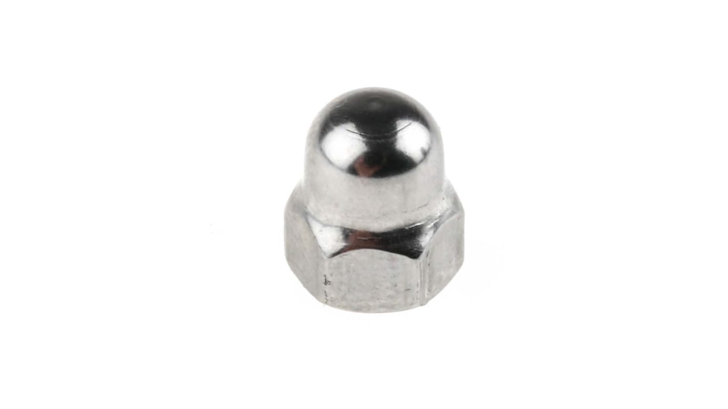 RS PRO, Plain Stainless Steel Hex Nut, DIN 1587, M5