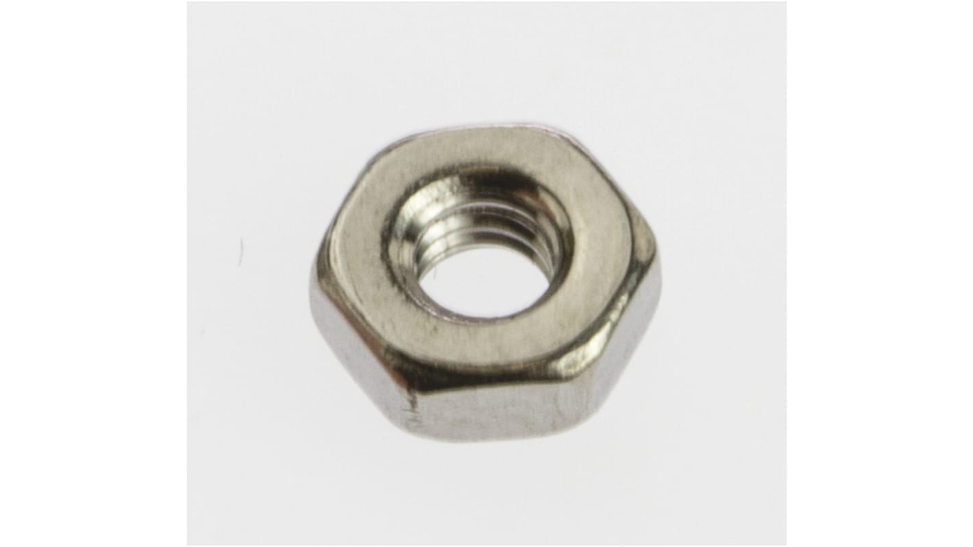 RS PRO, Plain Stainless Steel Hex Nut, DIN 934, M2.5