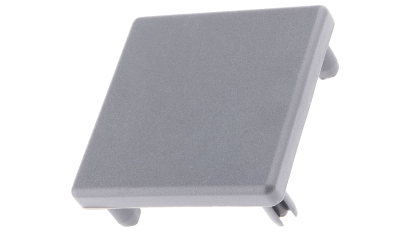 FlexLink Grey Square End Cap, 44 mm Strut Profile, 11mm Groove