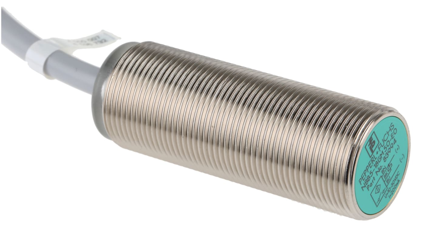 Rs-Online Sensore di prossimità Cilindro filettato Pepperl + Fuchs M18 rilevamento 5 mm 5 → 36 V c.c
