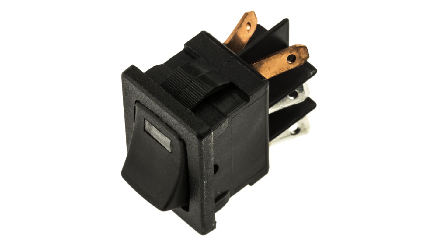 Interruptor de balancín, DM64J72S205Q3, Contacto DPST, On-Off, 3 A, Iluminado, Negro